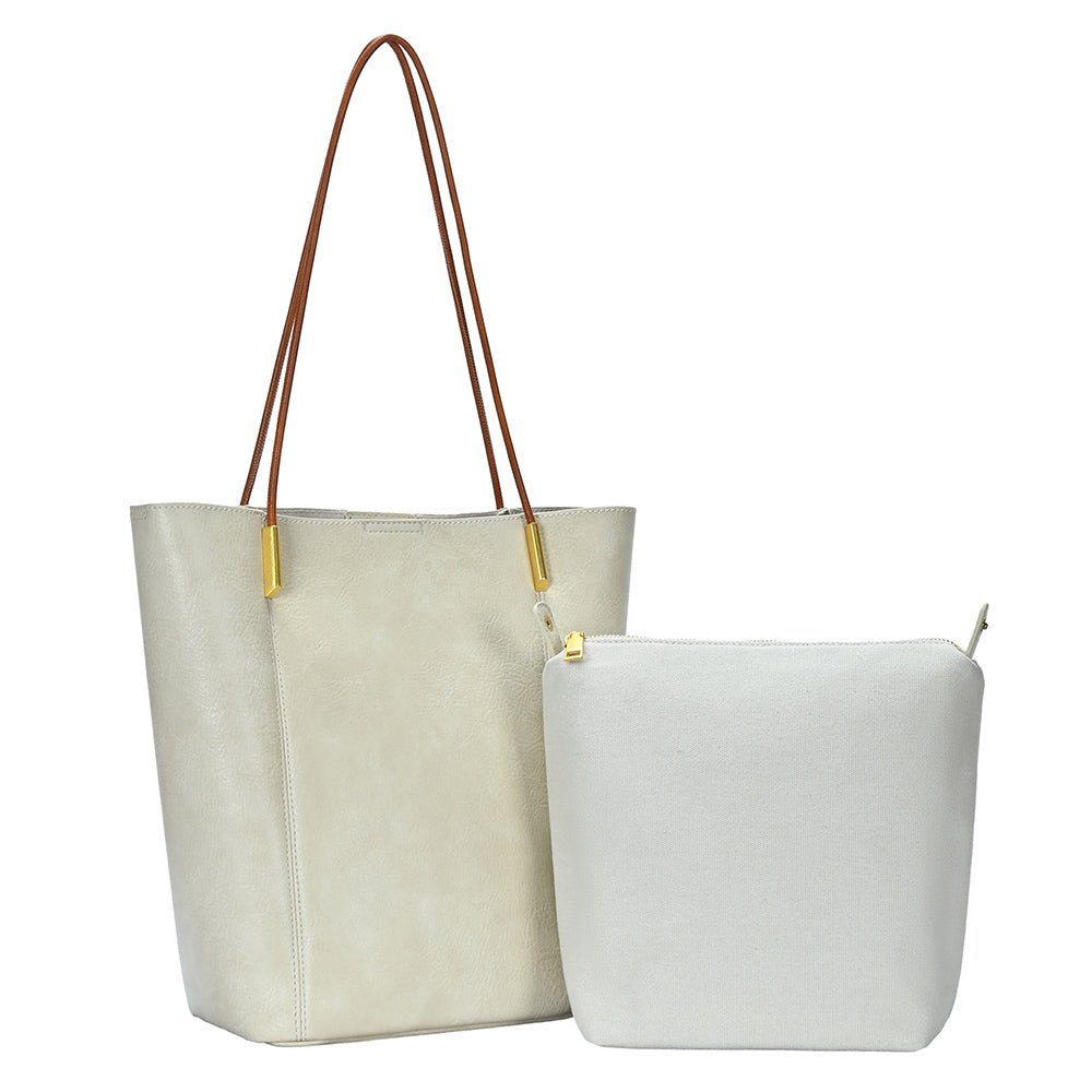 Tall Faux Leather Tote Bag - Hautefull