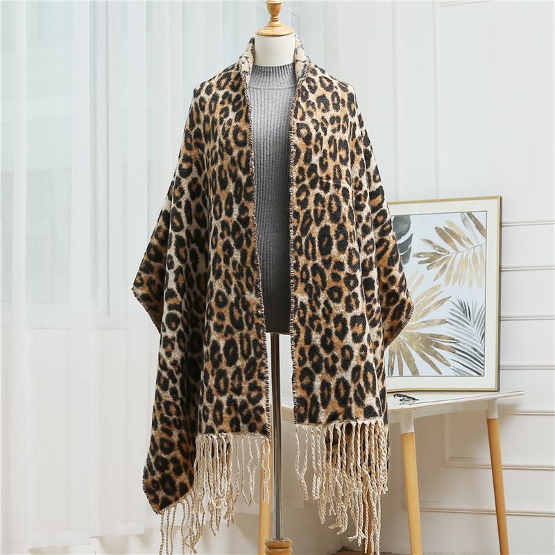 Thick Leopard Scarf Tassel - Hautefull