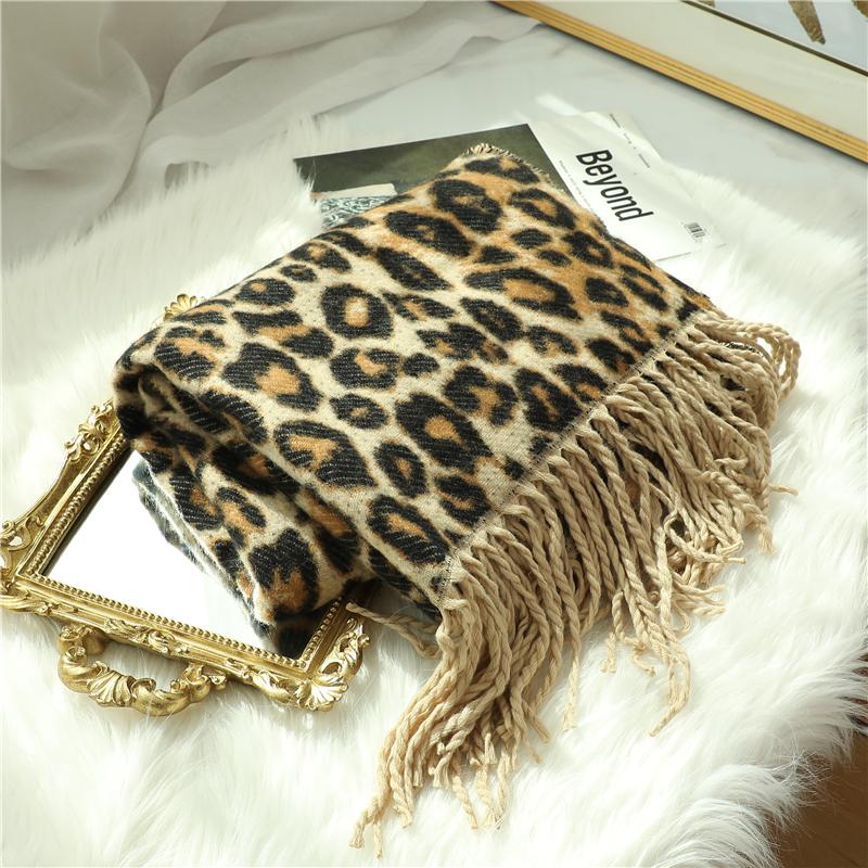 Thick Leopard Scarf Tassel - Hautefull