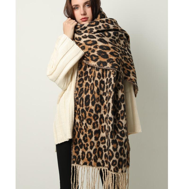 Thick Leopard Scarf Tassel - Hautefull