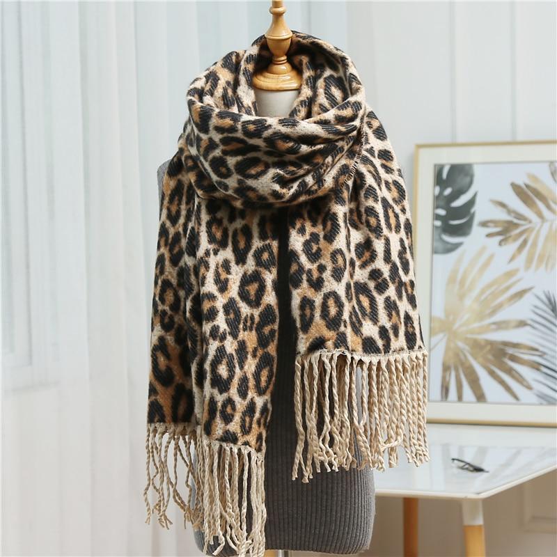 Thick Leopard Scarf Tassel - Hautefull