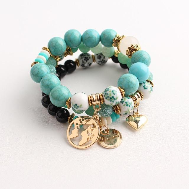 Tree of Life Beaded Layered Bracelet - Hautefull