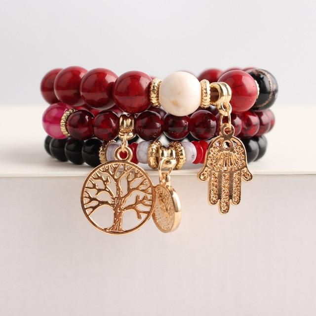 Tree of Life Beaded Layered Bracelet - Hautefull