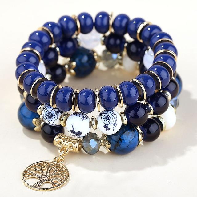 Tree of Life Beaded Layered Bracelet - Hautefull