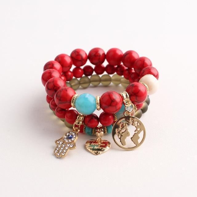 Tree of Life Beaded Layered Bracelet - Hautefull