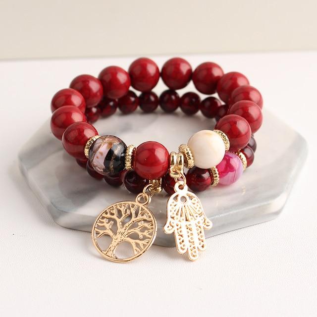 Tree of Life Beaded Layered Bracelet - Hautefull