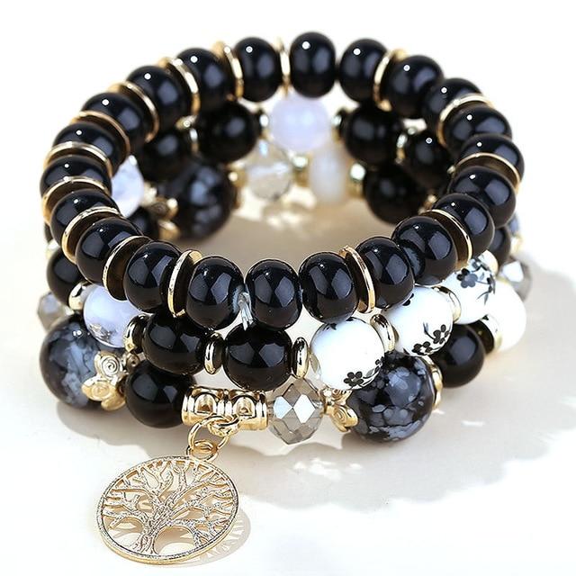 Tree of Life Beaded Layered Bracelet - Hautefull