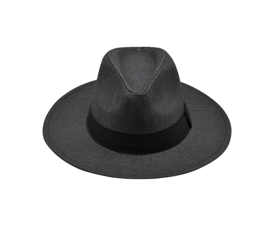 Wide Band Straw Fedora Hat - Hautefull