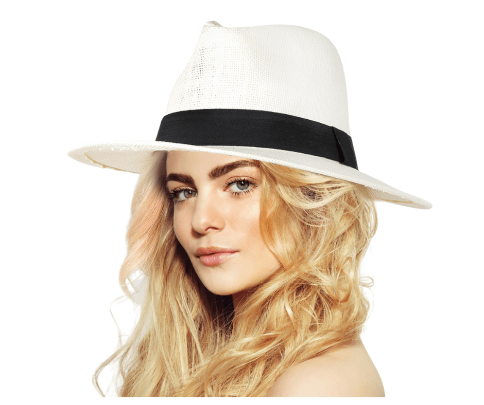 Wide Band Straw Fedora Hat - Hautefull