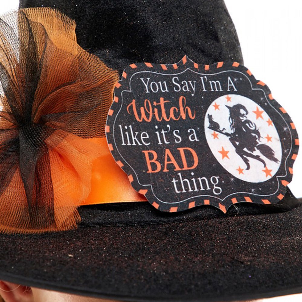 Witchy Hat for Halloween With Message - Hautefull