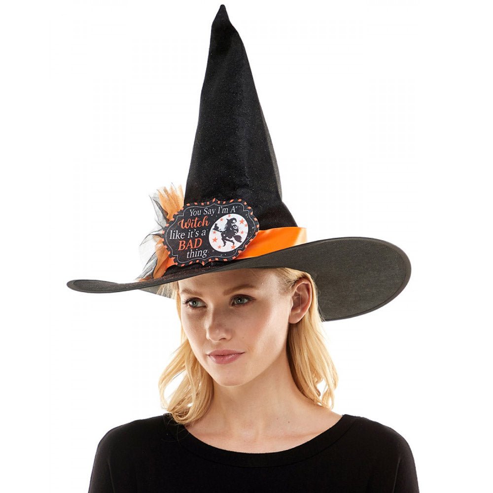 Witchy Hat for Halloween With Message - Hautefull