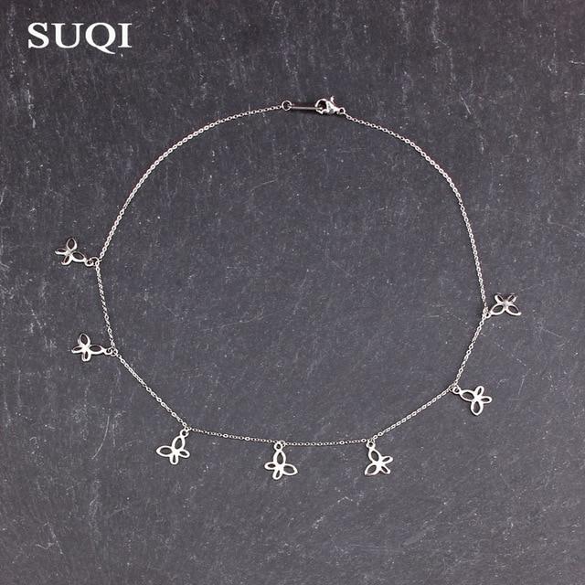 Women Choker Necklace With Star Pendants - Hautefull