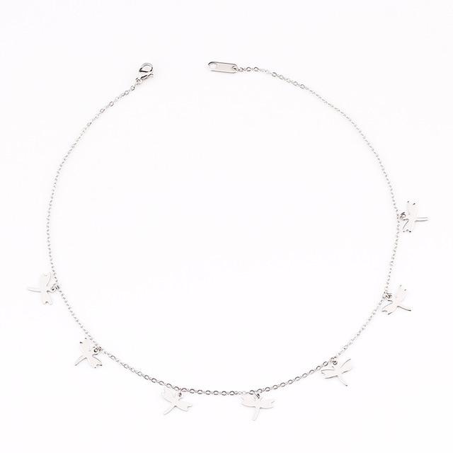 Women Choker Necklace With Star Pendants - Hautefull