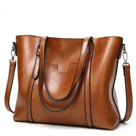 Women Soft Faux Leather Handbags - Hautefull