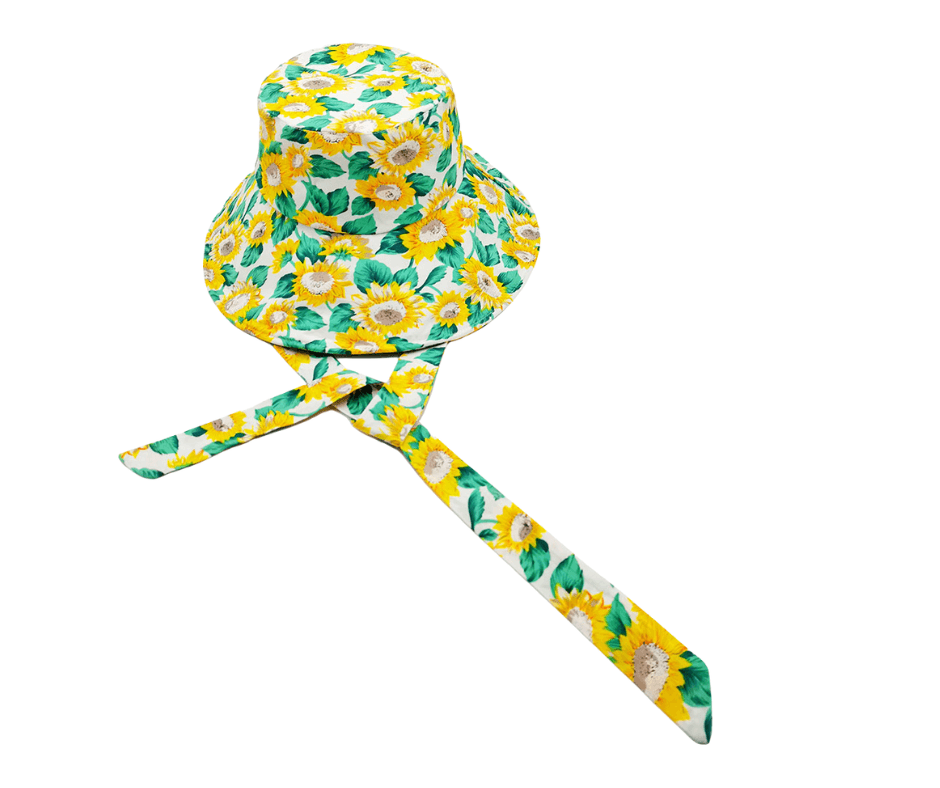 Women's Floral Print Bucket Hat With String - Hautefull