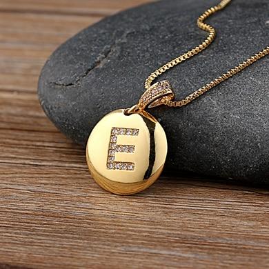 Women's Initial Letter Round Necklace - Hautefull