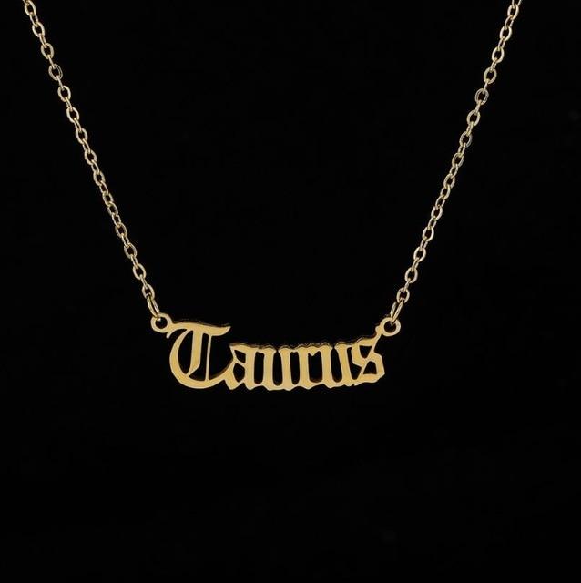 Zodiac Sign Letter Necklace - Hautefull