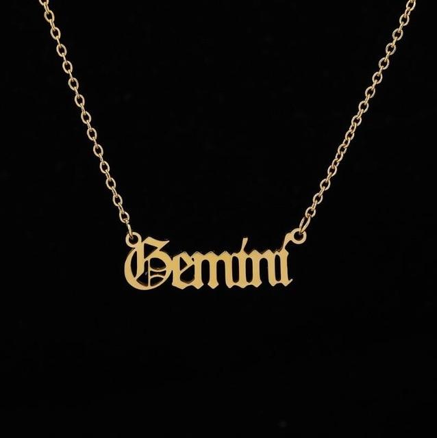 Zodiac Sign Letter Necklace - Hautefull