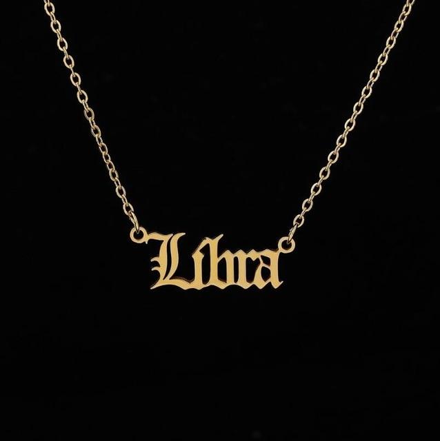 Zodiac Sign Letter Necklace - Hautefull