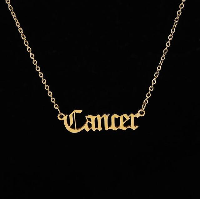 Zodiac Sign Letter Necklace - Hautefull