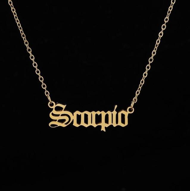 Zodiac Sign Letter Necklace - Hautefull