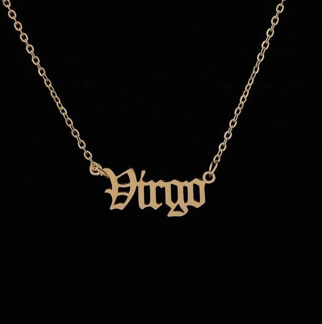 Zodiac Sign Letter Necklace - Hautefull