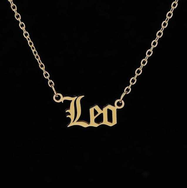 Zodiac Sign Letter Necklace - Hautefull