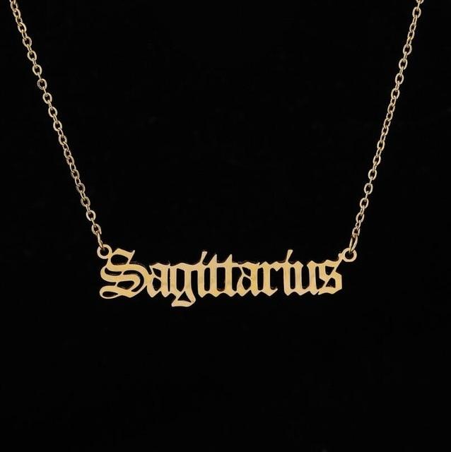 Zodiac Sign Letter Necklace - Hautefull